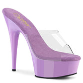 Pleaser Delight 601 Clear Lavender Platform Shoes